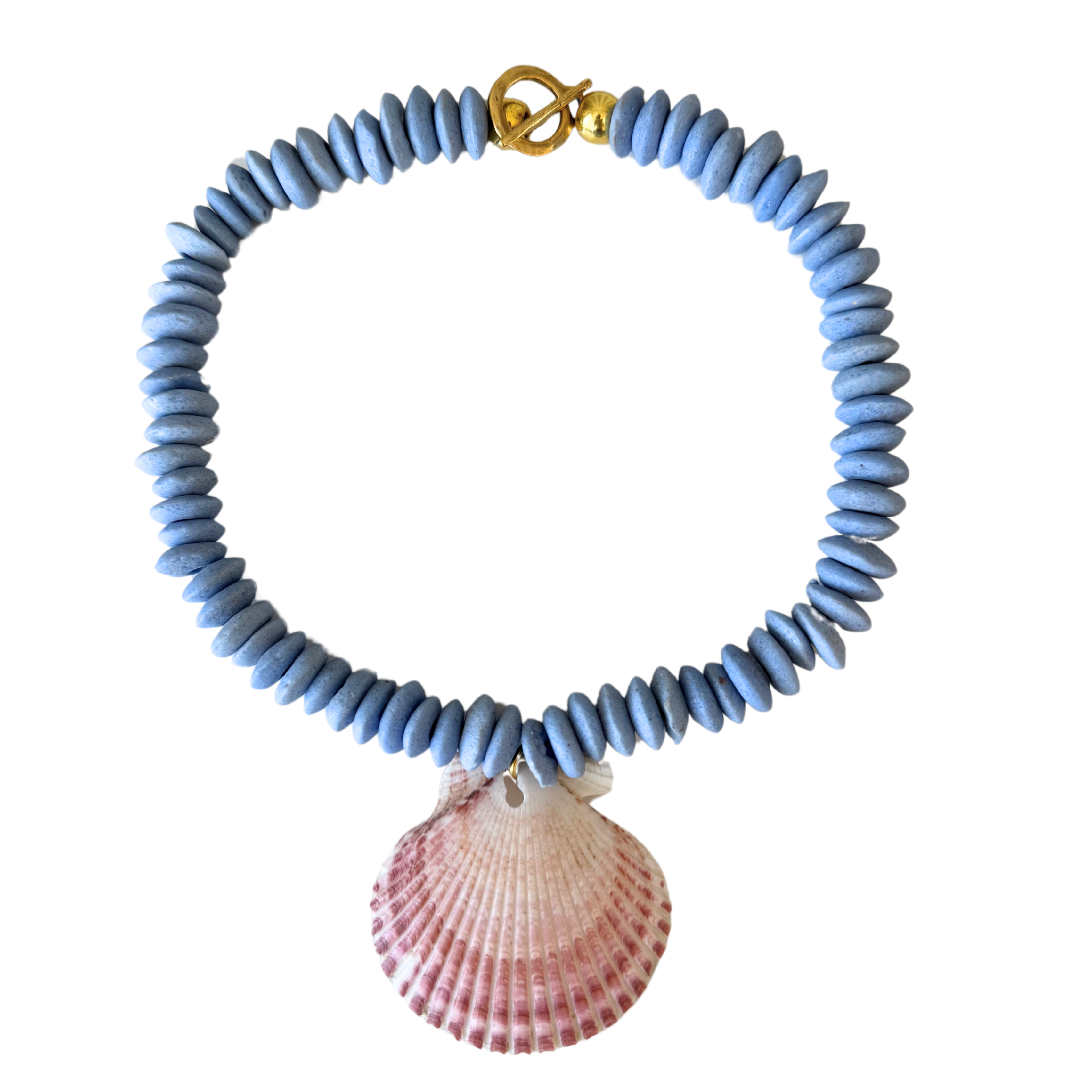 Carolina Blue Shell Necklace