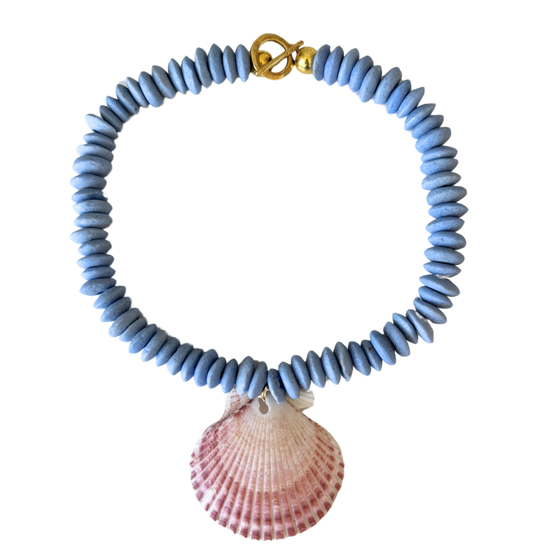 Carolina Blue Shell Necklace
