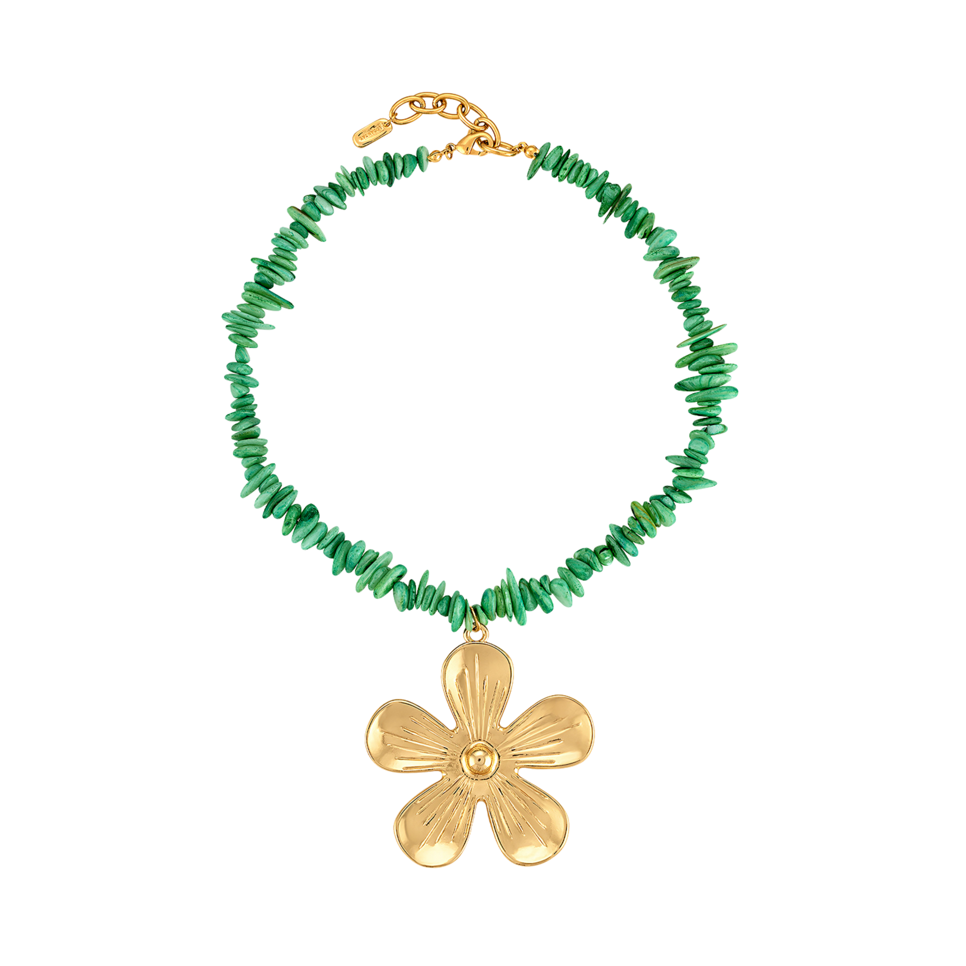 Green Flower Shell Necklace – LOGAN TAY