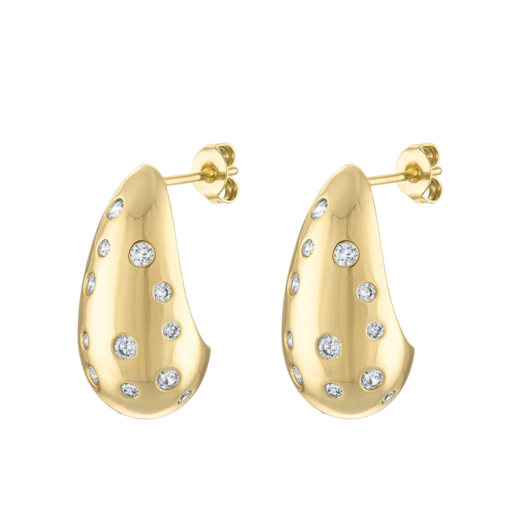 CZ Teardrop Earrings
