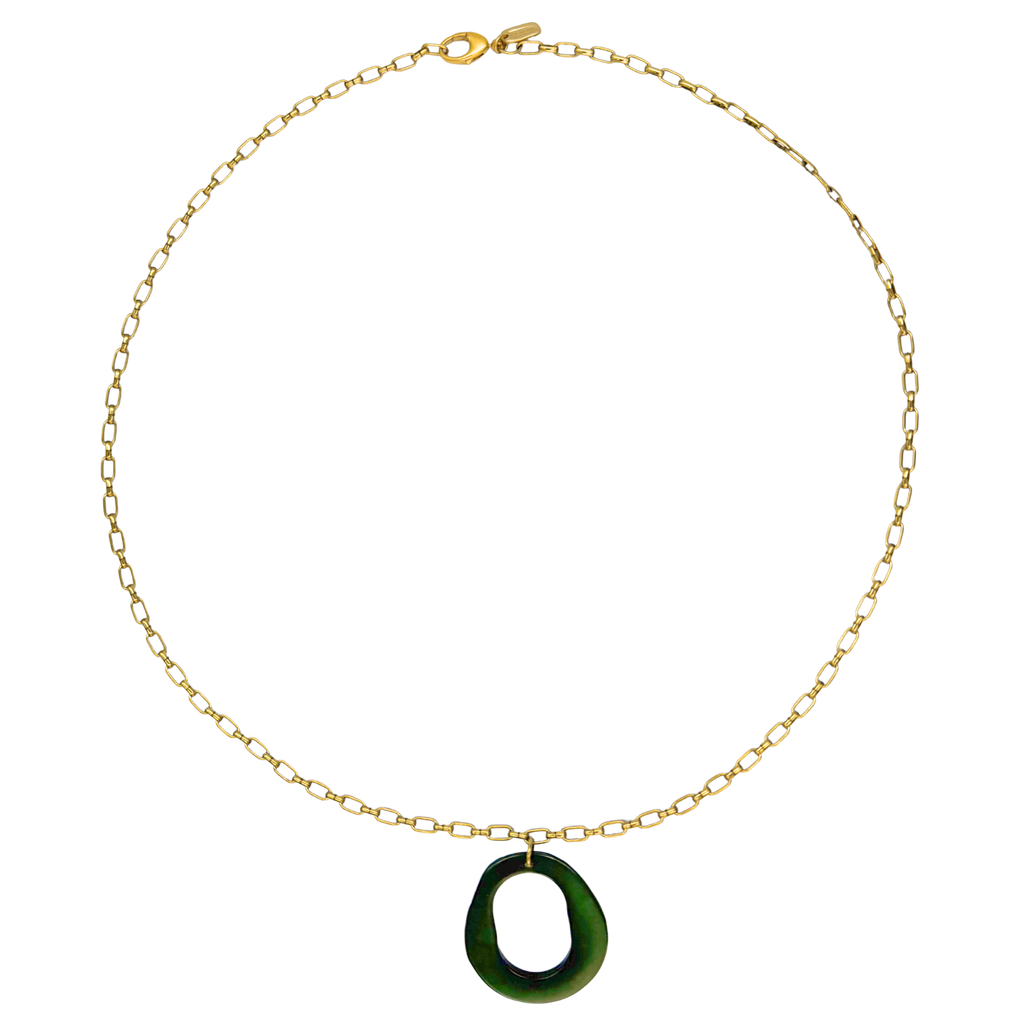 Long Paperclip Tagua Necklace