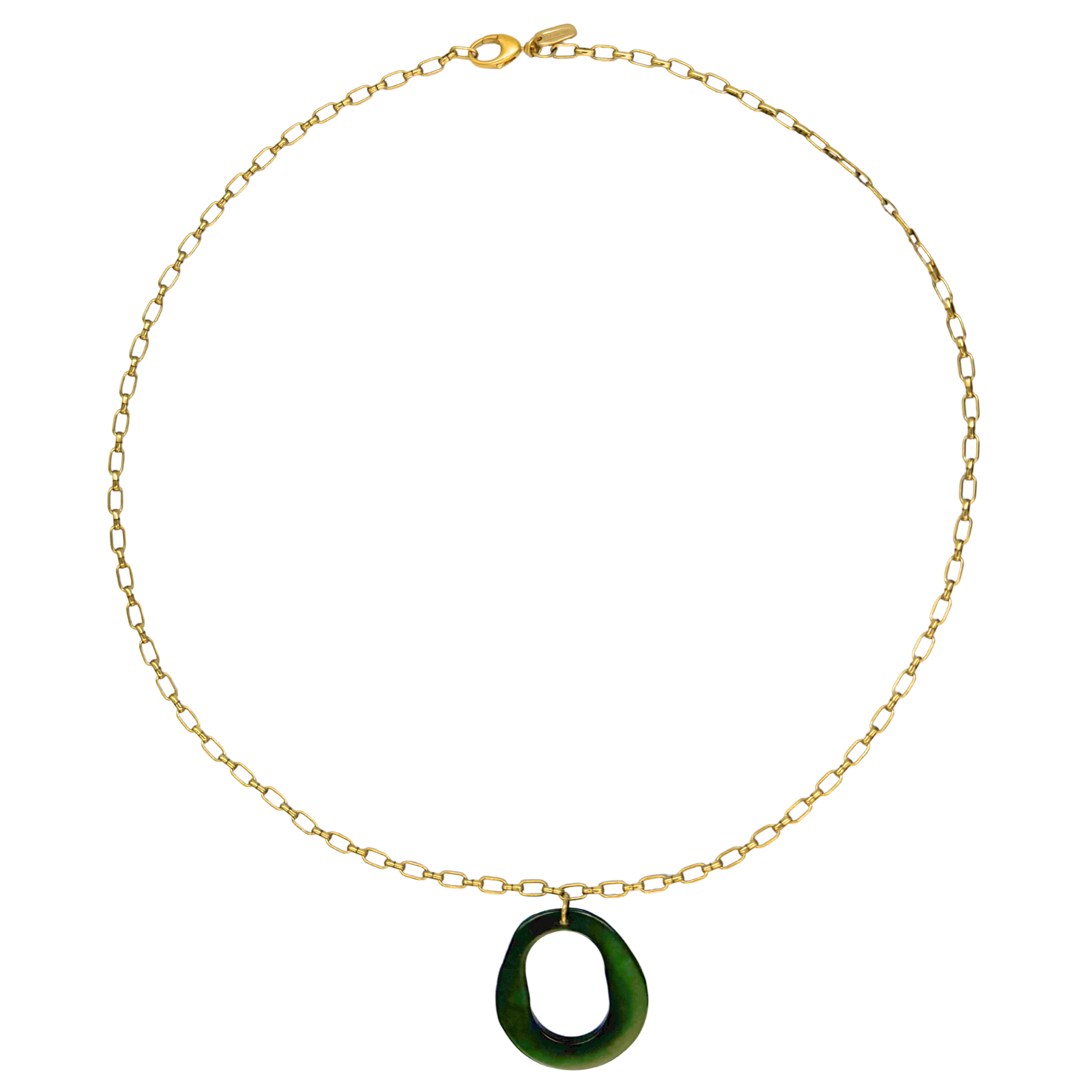 Long Paperclip Tagua Necklace