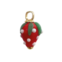 Strawberry Ceramic Charm