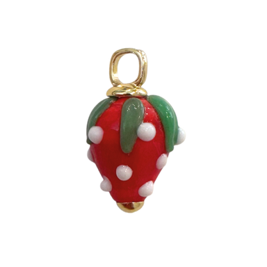 Strawberry Ceramic Charm