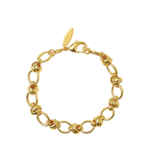 Gold Knot Bracelet - charm bar