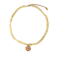  Yellow Beaded Compass Necklace