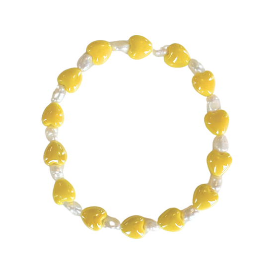 Yellow Heart Anklet