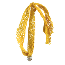  Yellow Love Fabric Necklace