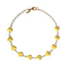 Yellow Pearl Heart Necklace