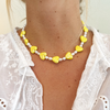 Yellow Pearl Heart Necklace
