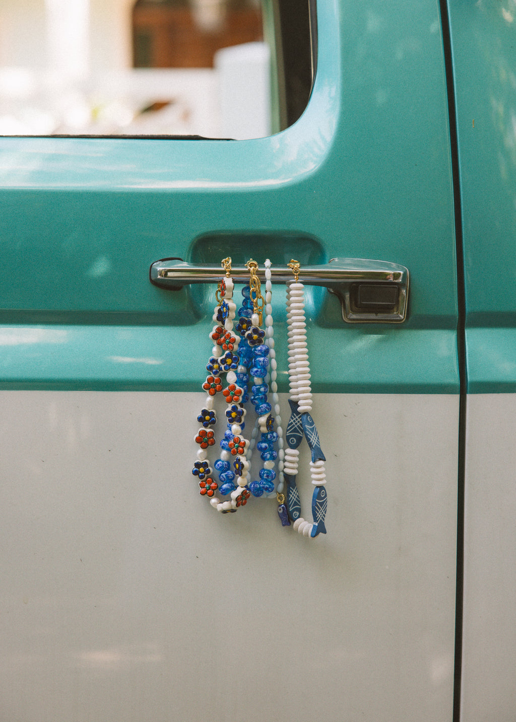 Sardina White Beaded Necklace