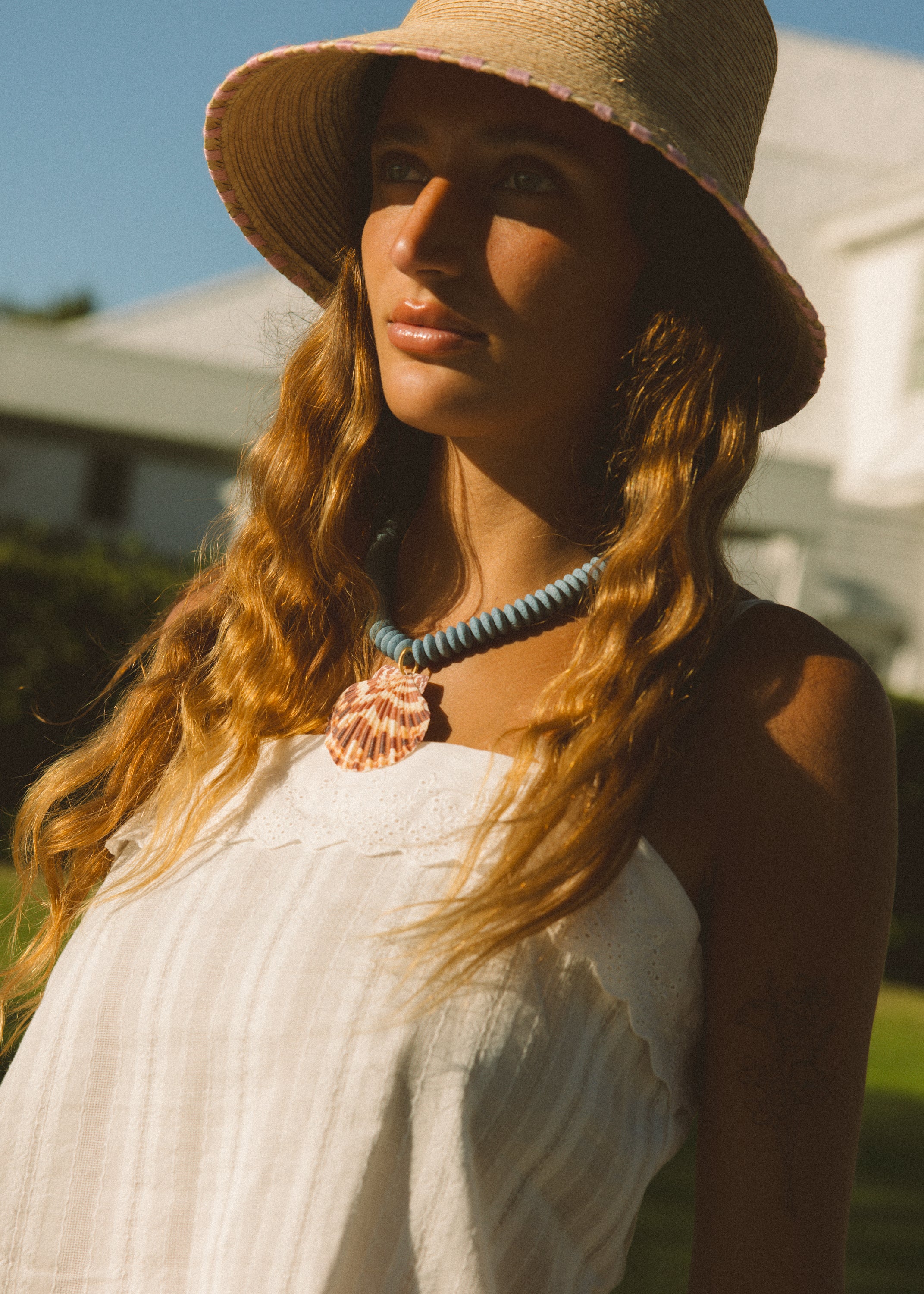 Carolina Blue Shell Necklace