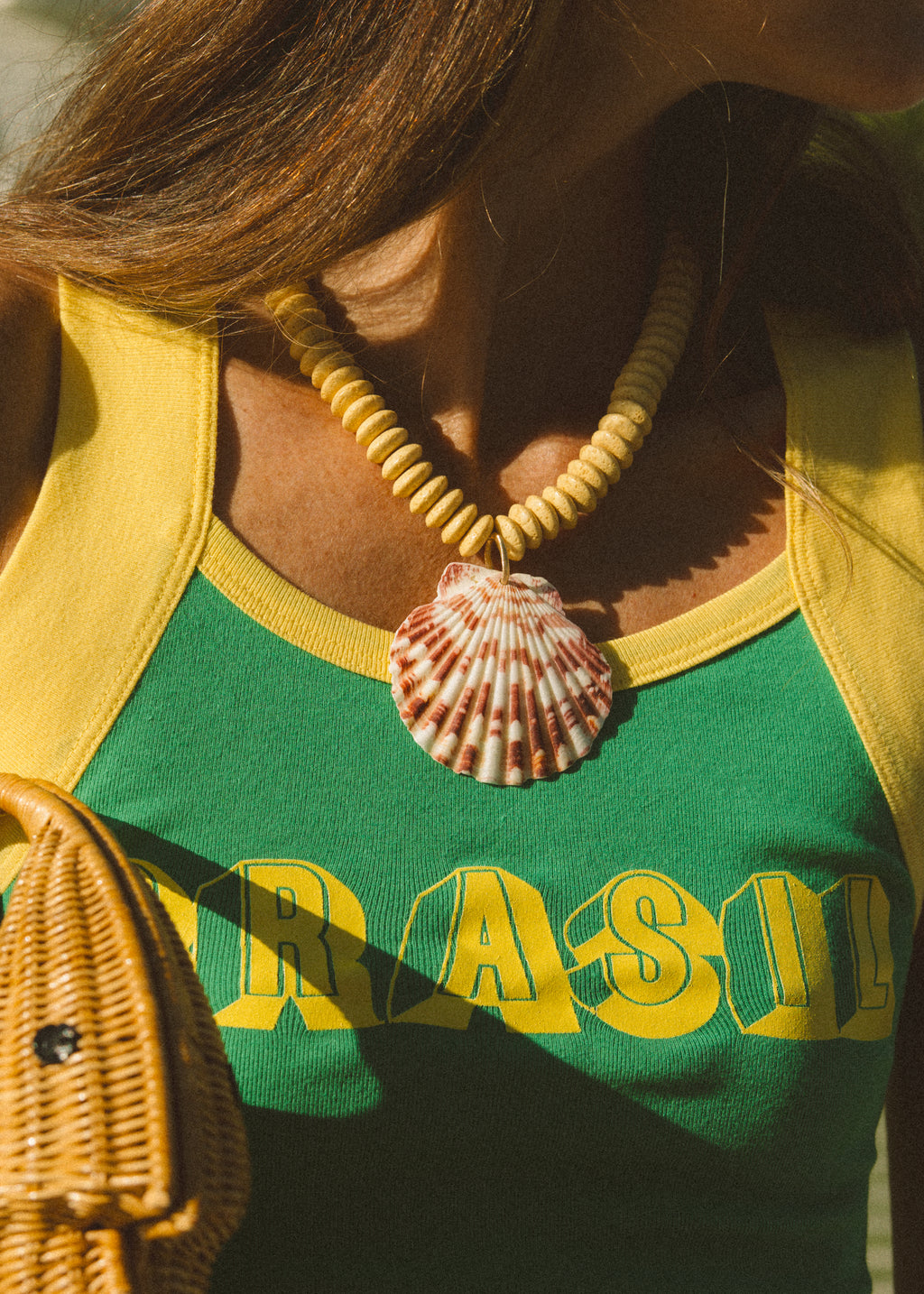 Carolina Yellow Shell Necklace