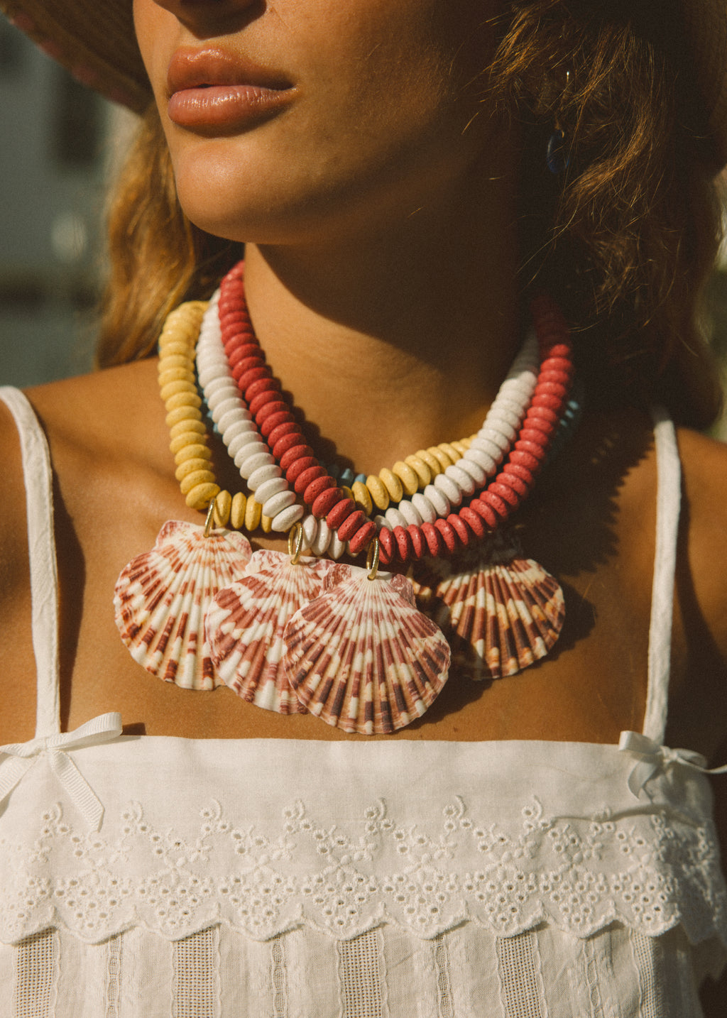 Carolina White Shell Necklace