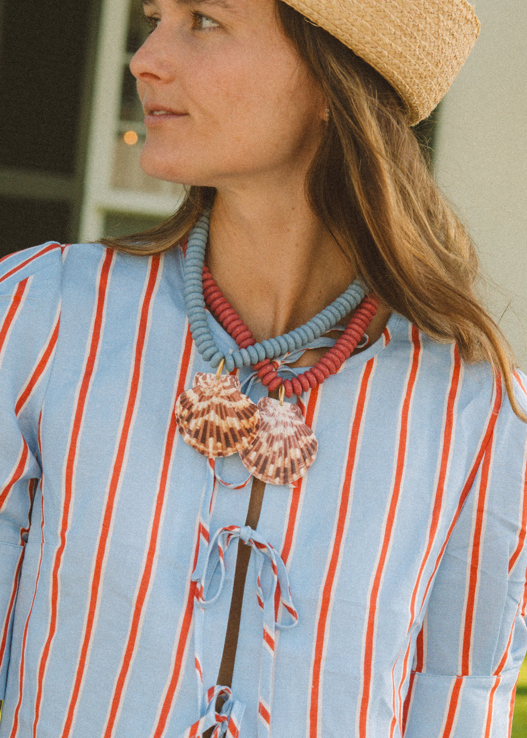 Carolina Pink Shell Necklace