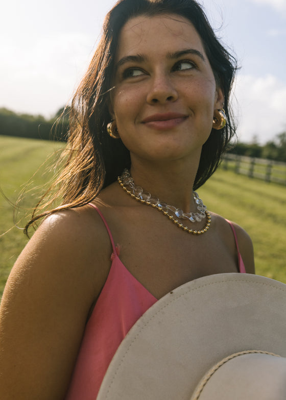 Gold Ball Beaded Necklace