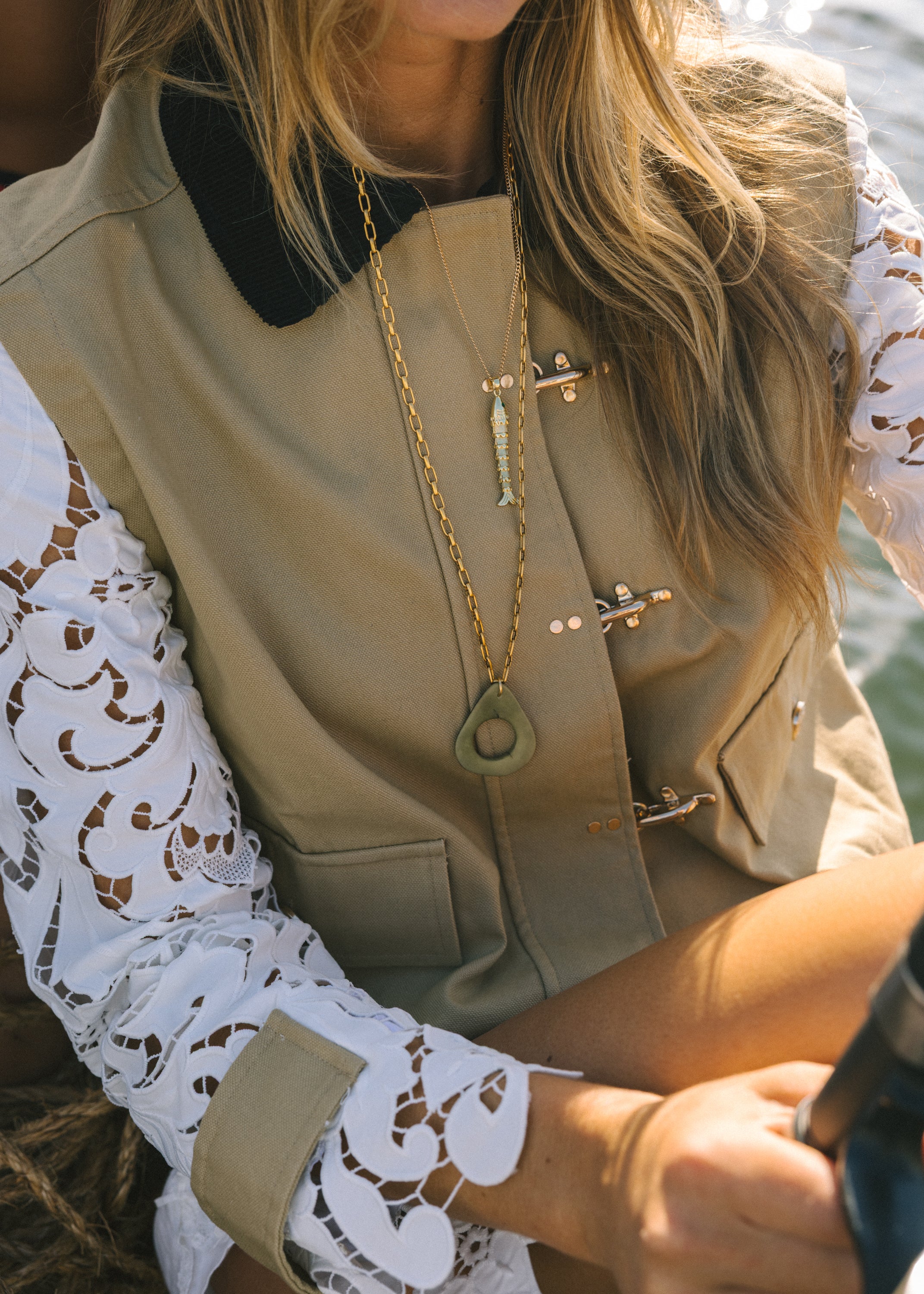 Long Paperclip Tagua Necklace