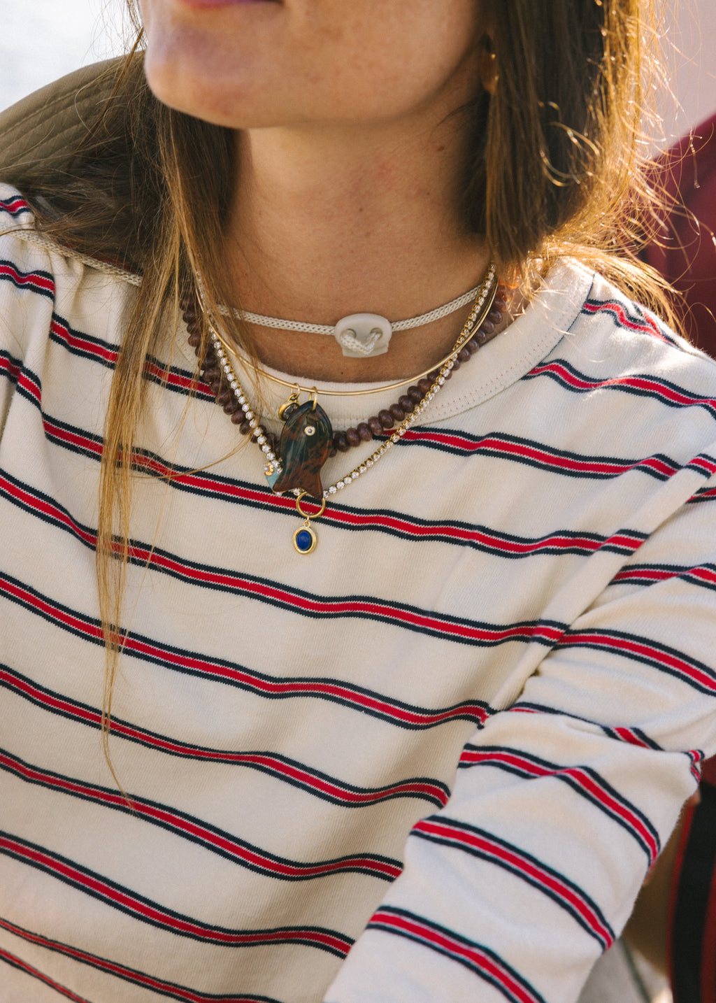 Blue Gemstone Tennis Necklace