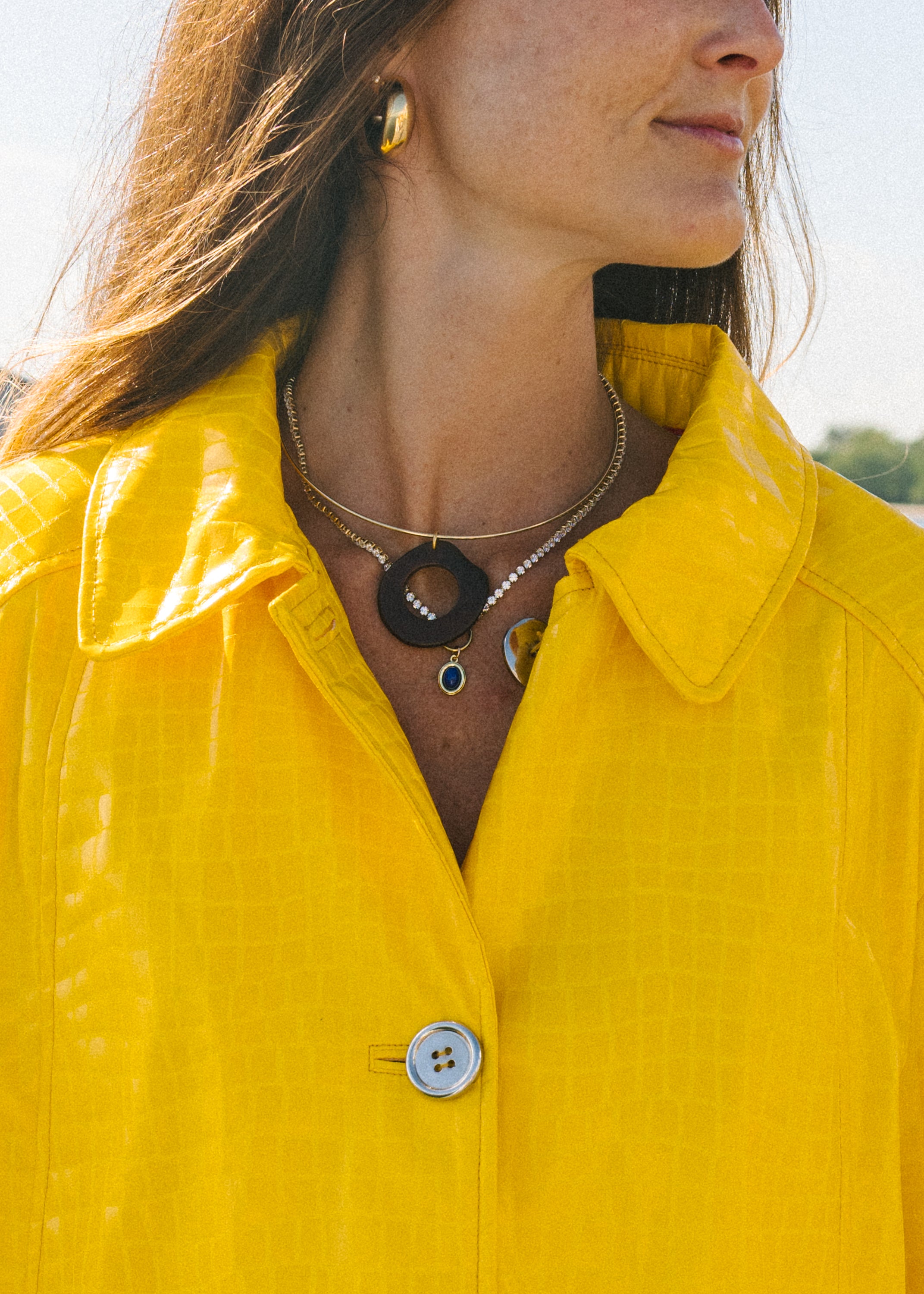 Blue Gemstone Tennis Necklace