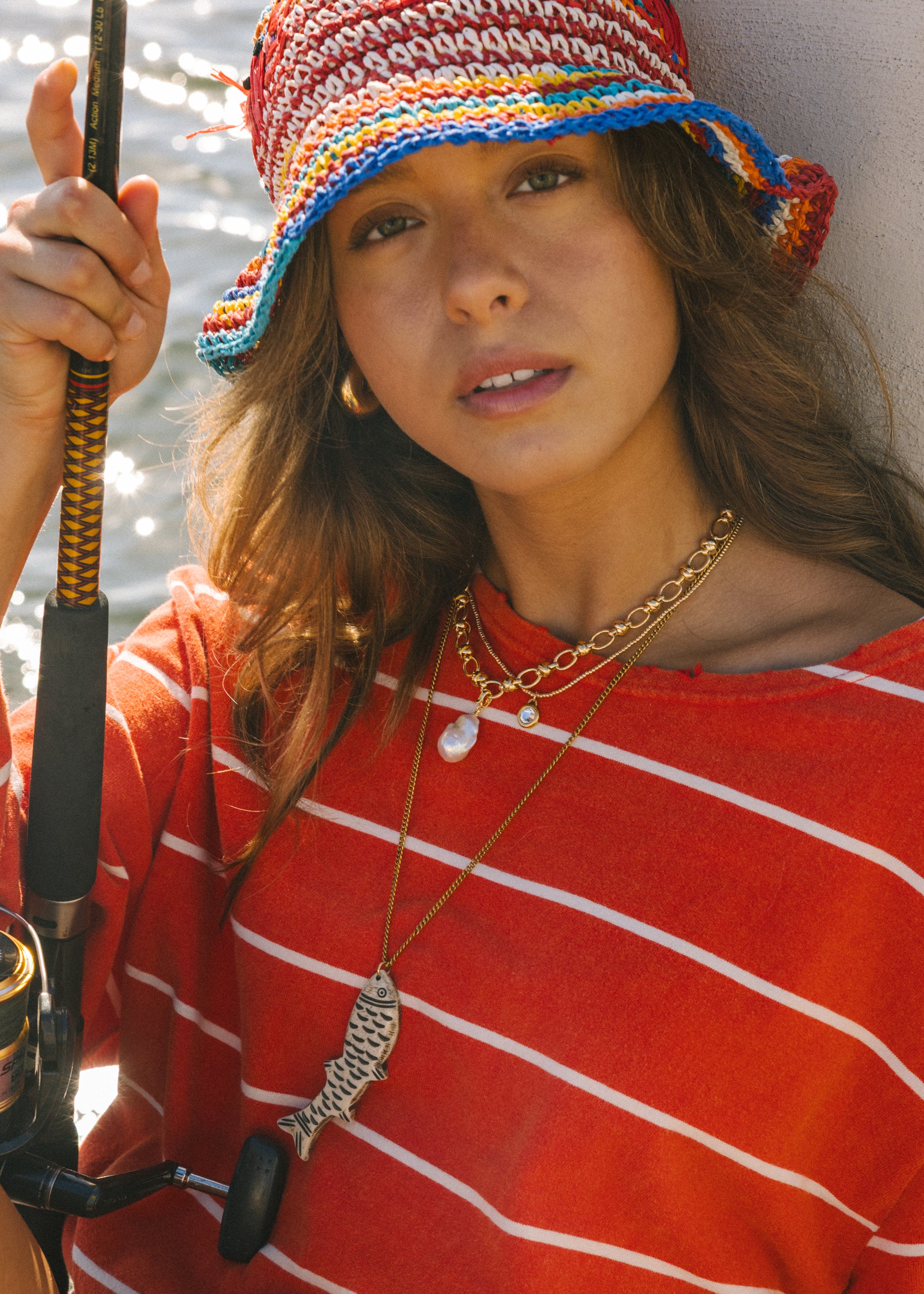 Rhinestone Bezel Beaded Necklace