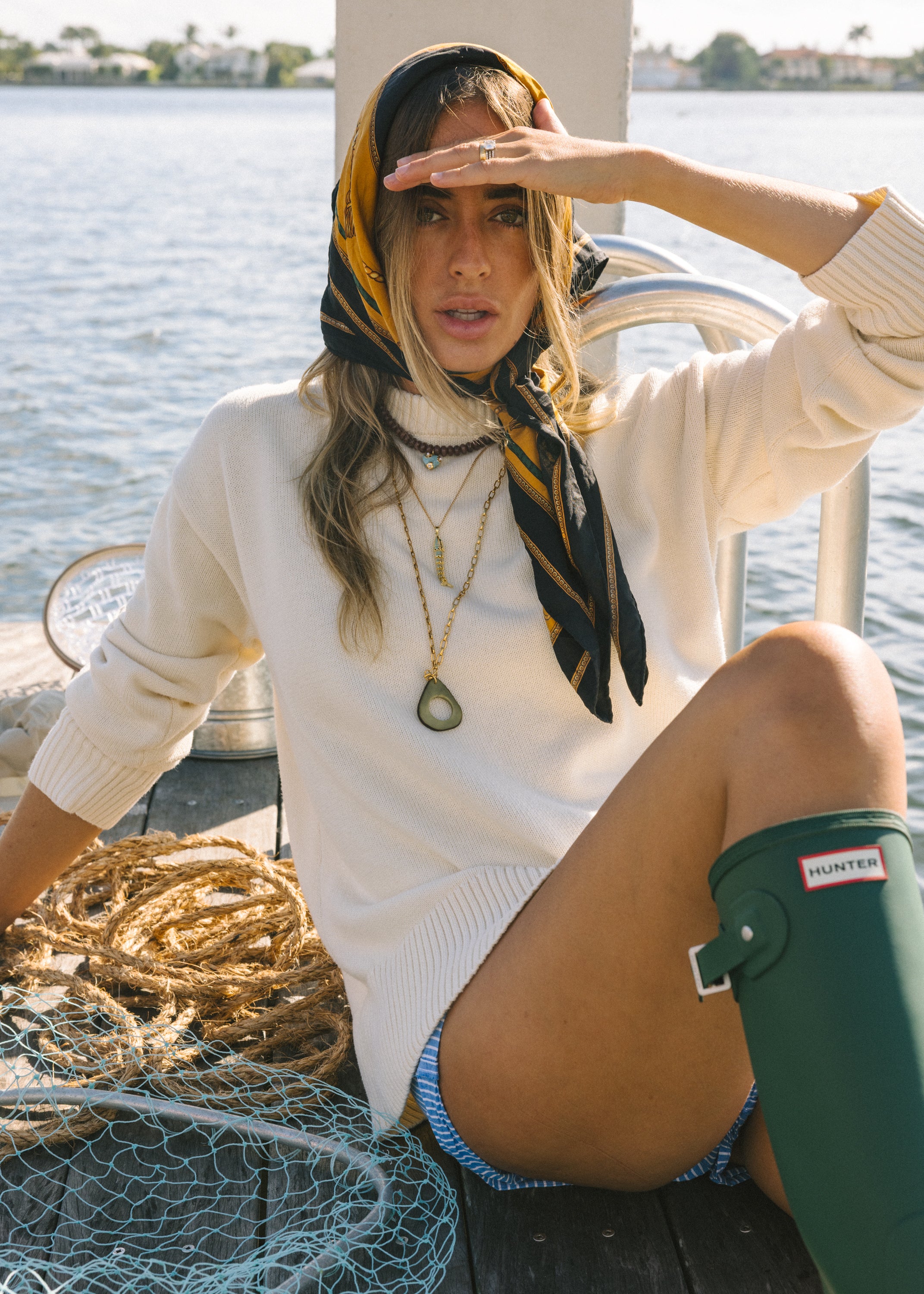 Long Paperclip Tagua Necklace