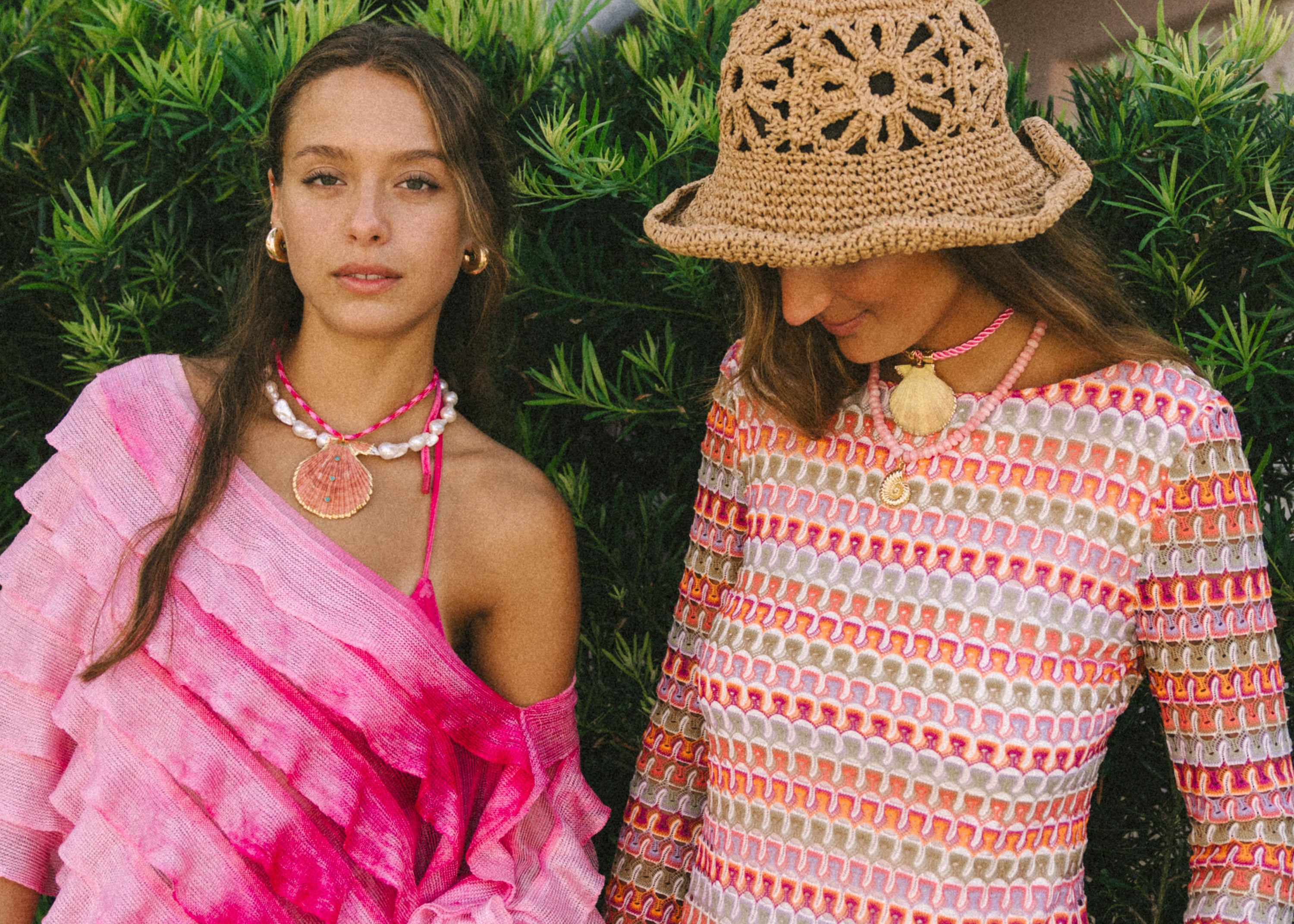 Pink Rope Shell Necklace