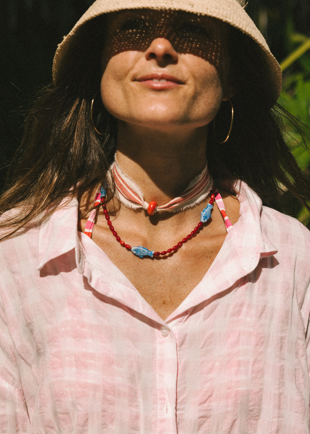 Striped Ribbon Choker