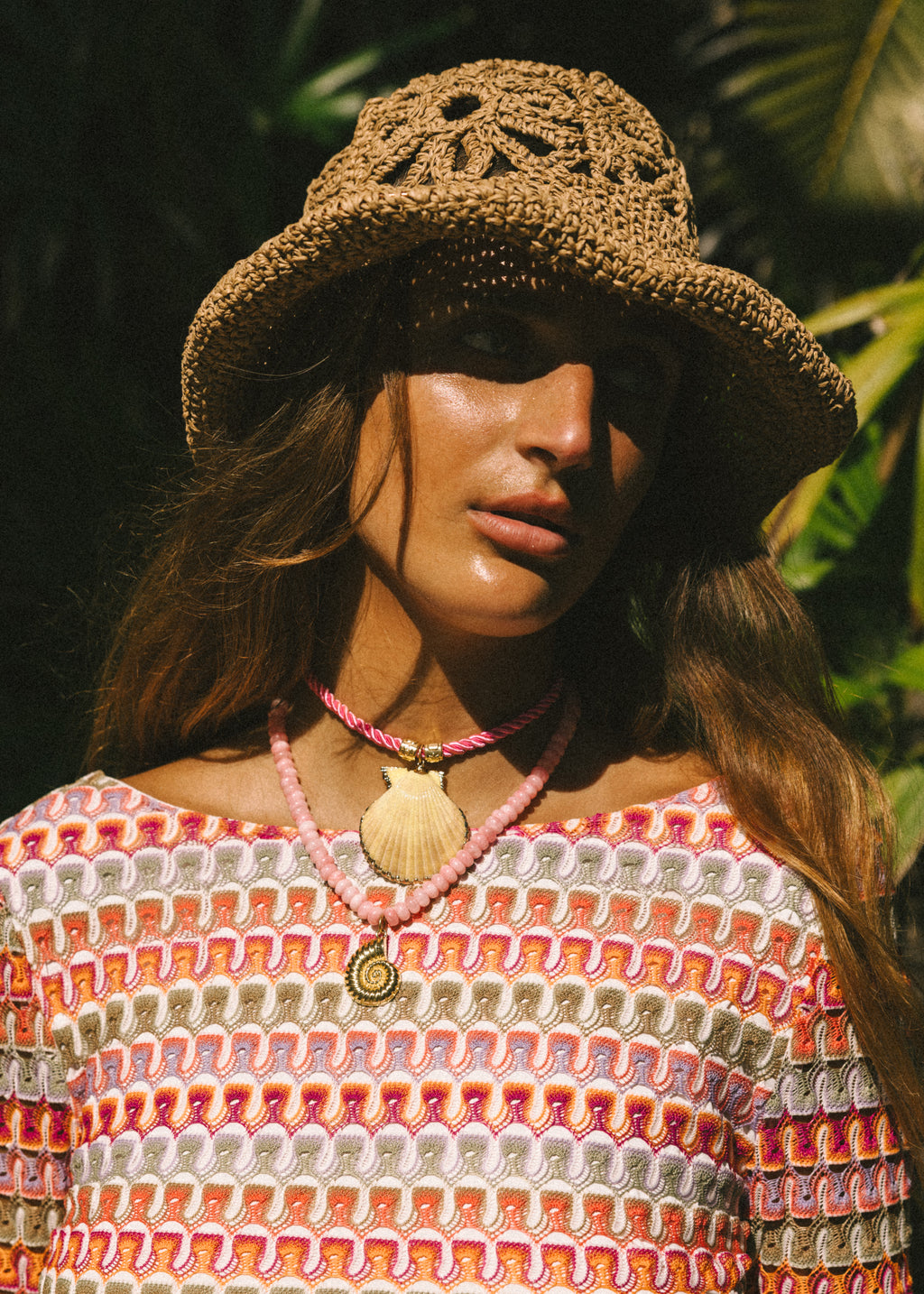 Pink Rope Shell Necklace