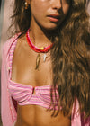 Vintage Red Paracord Fish Necklace