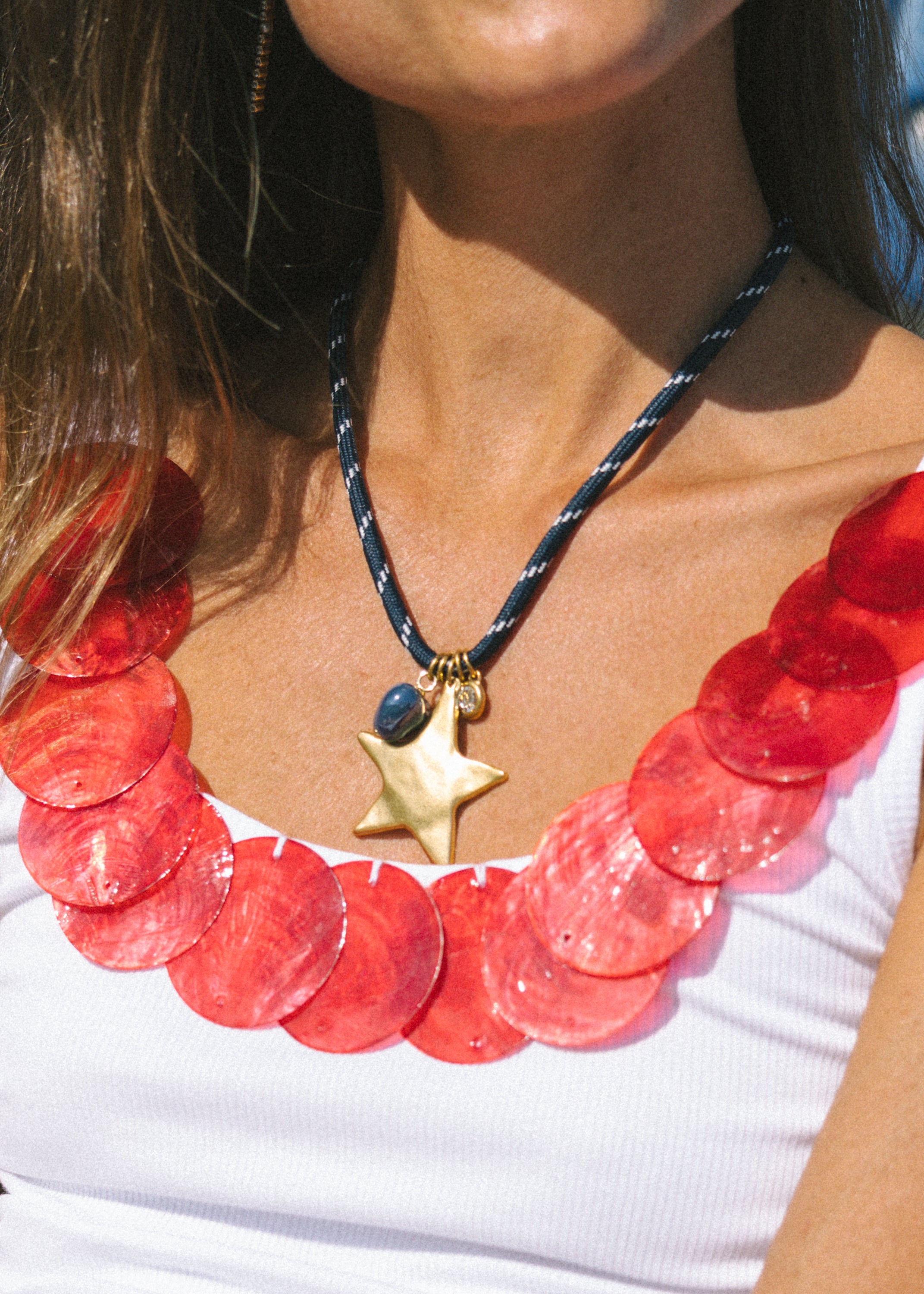 Navy Heart Paracord Necklace