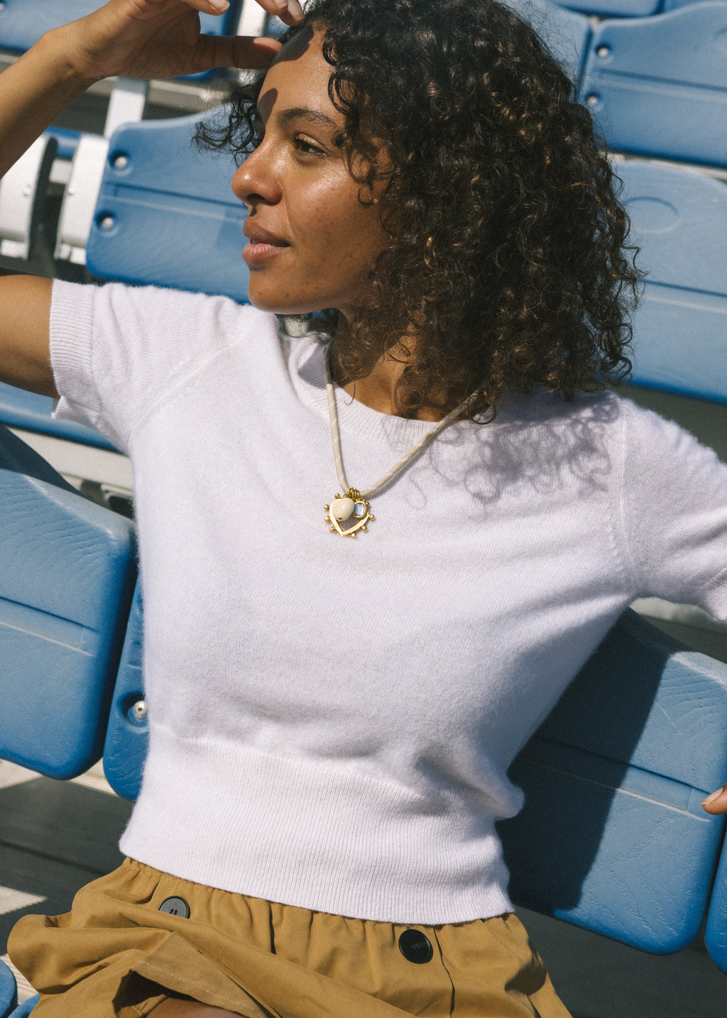 White Heart Paracord Necklace