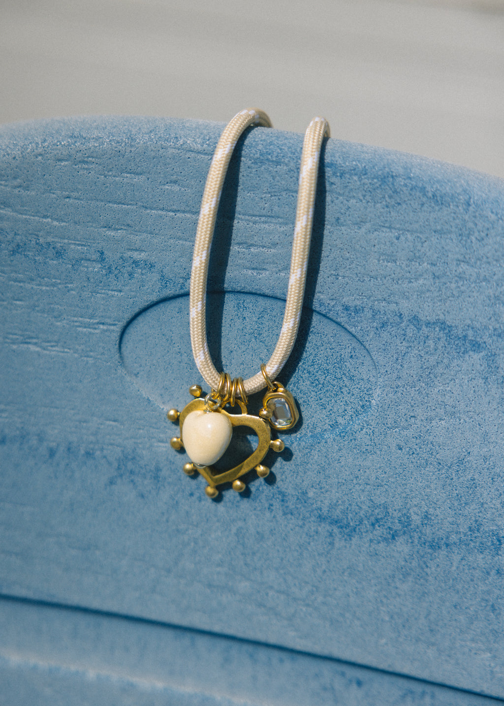 White Heart Paracord Necklace