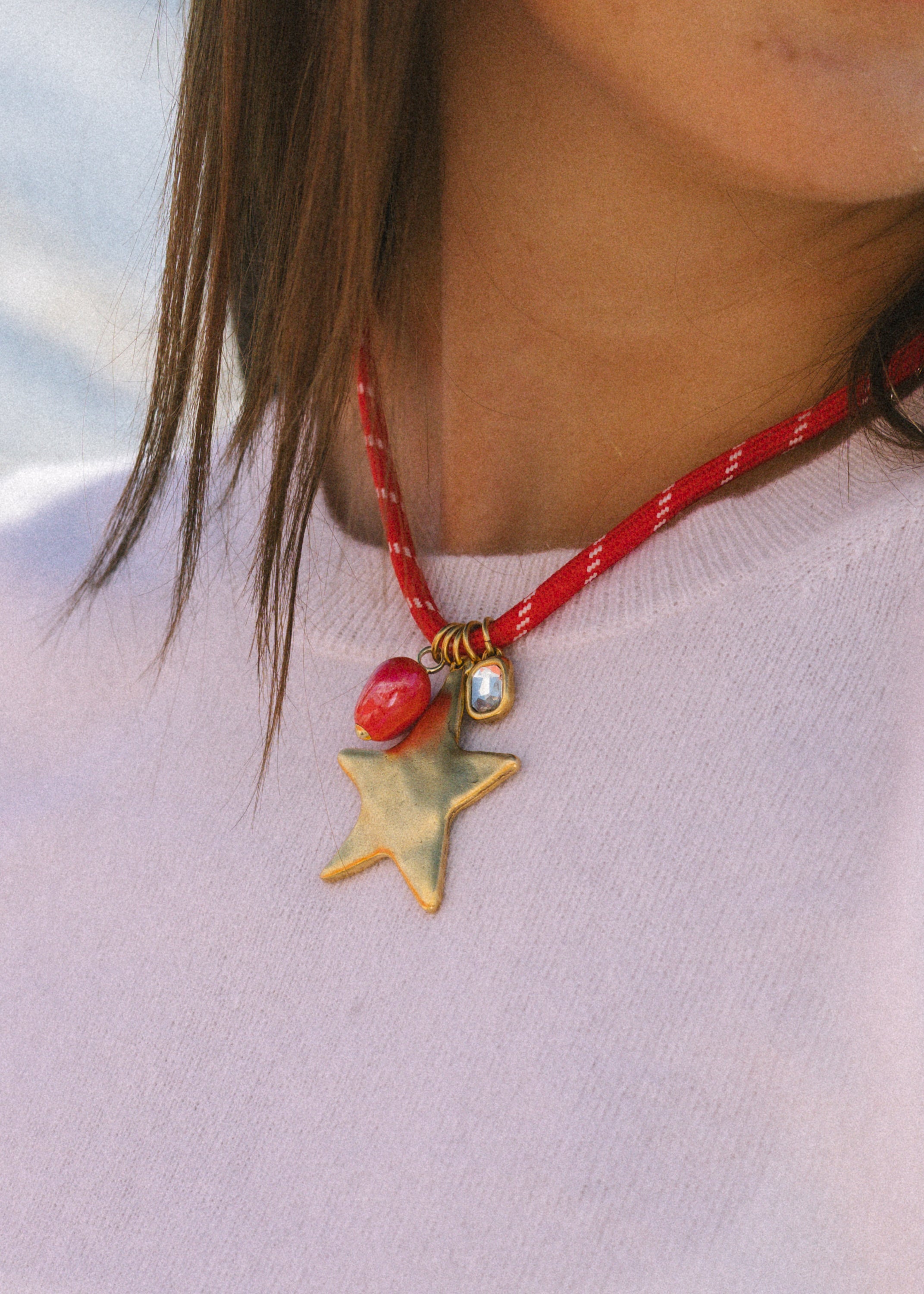 Red Heart Paracord Necklace