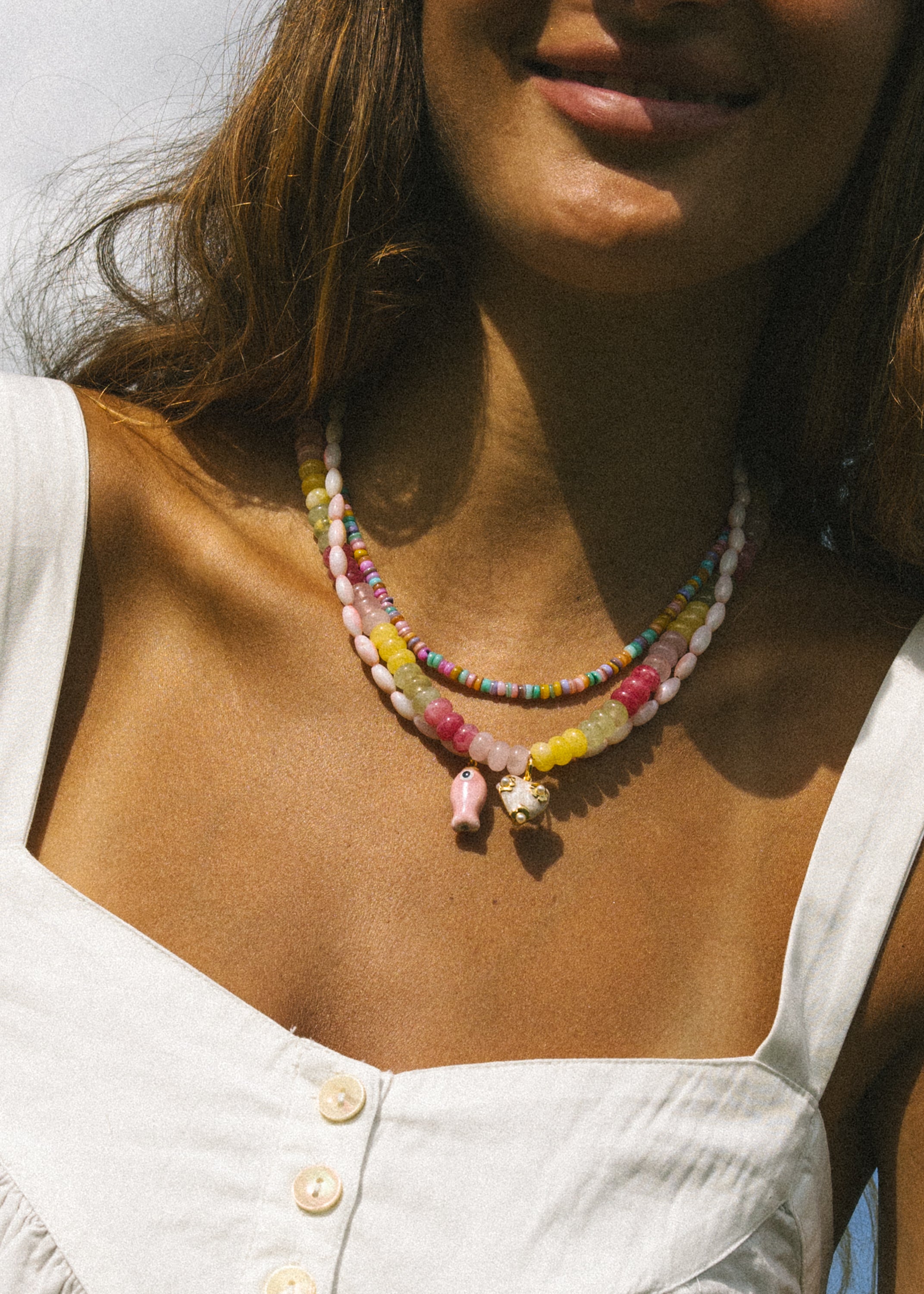 Pastel Mini Beaded Necklace