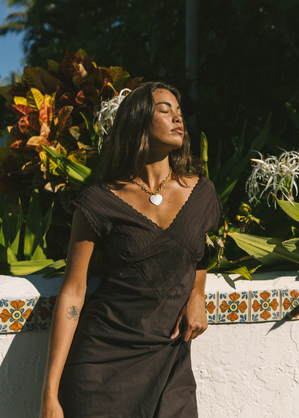 Jumbo Mother of Pearl Heart Necklace