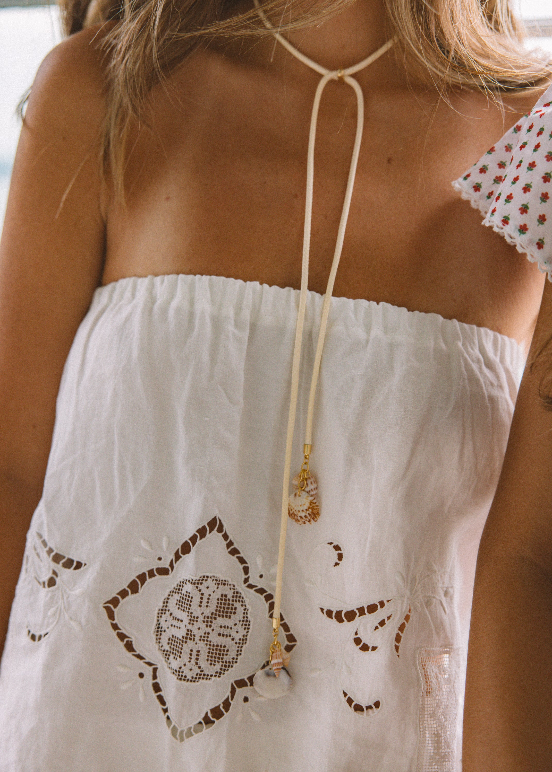 Shell Drop Wrap Necklace
