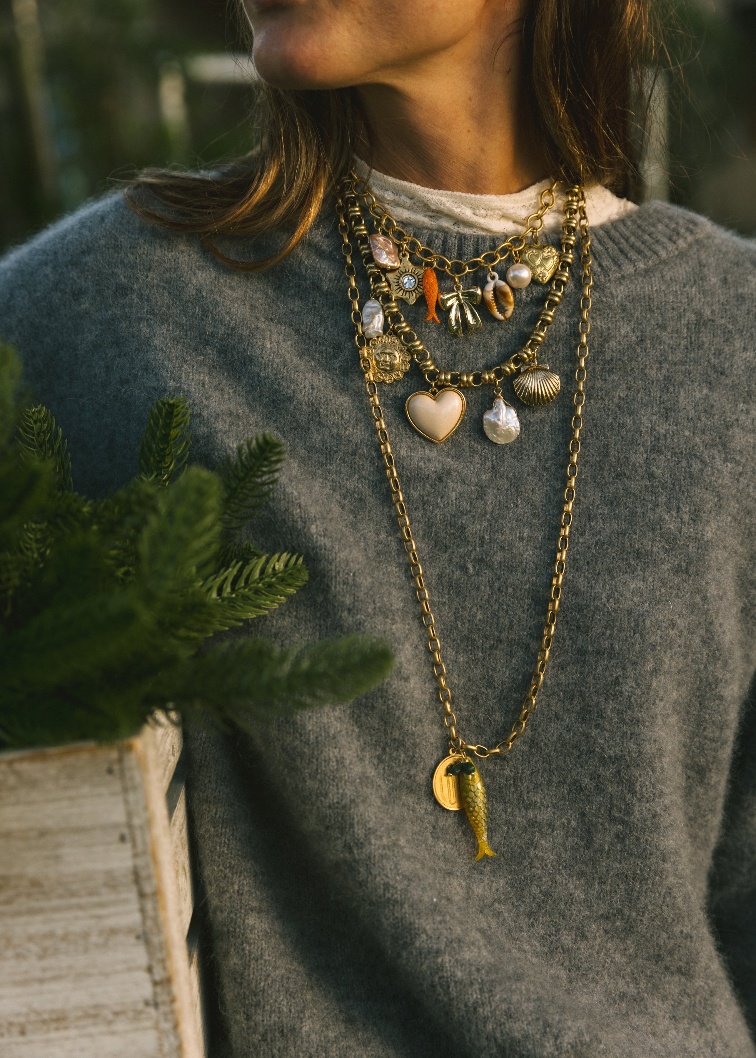 Sun Goddess Charm Necklace