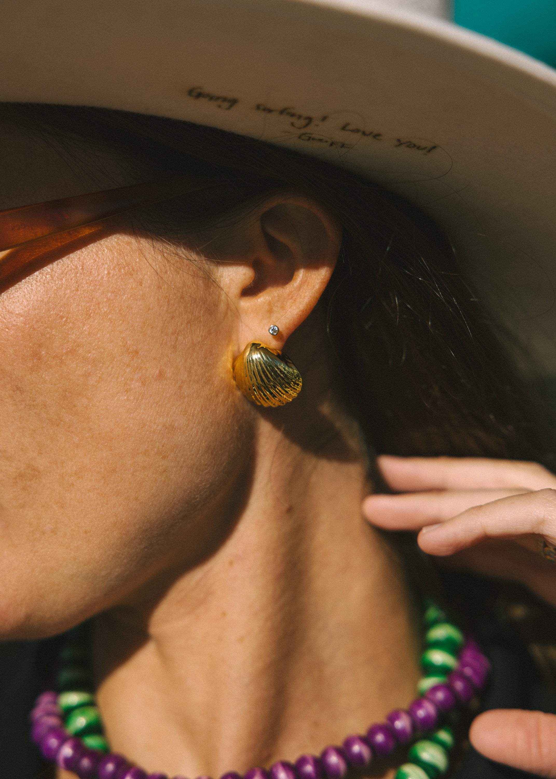 Golden Shell Earrings