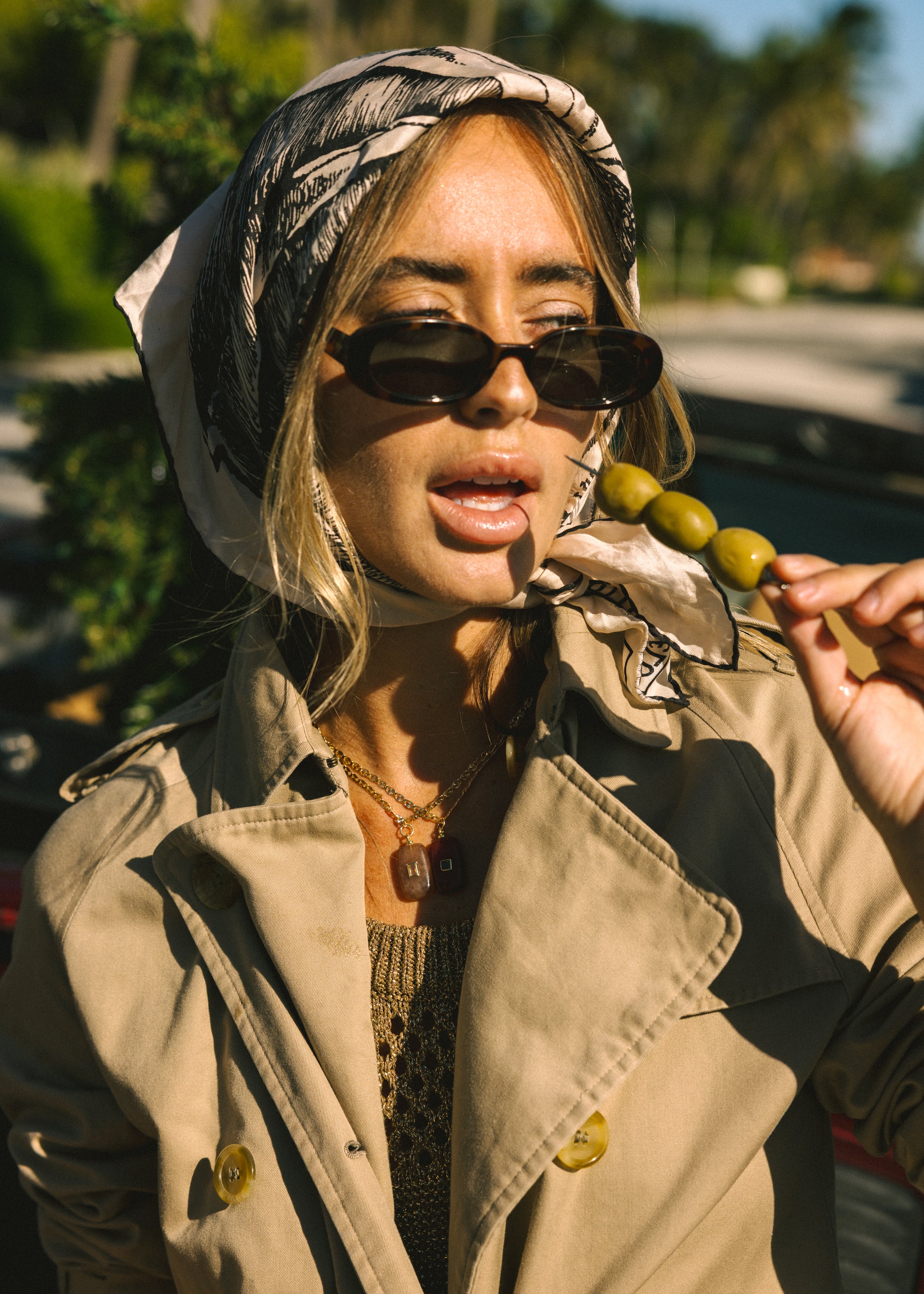 Brown Stone Chain Necklace