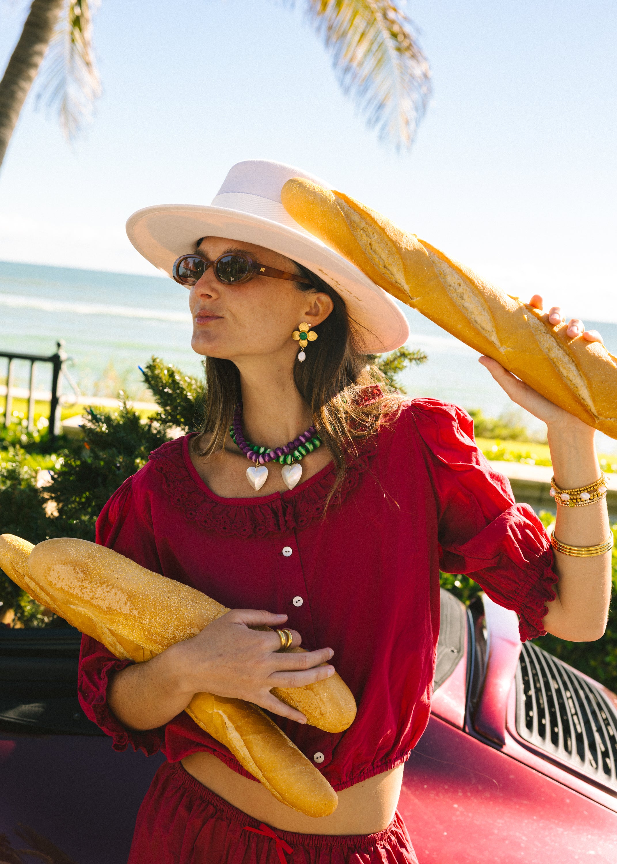 Antique Green Stone Earrings