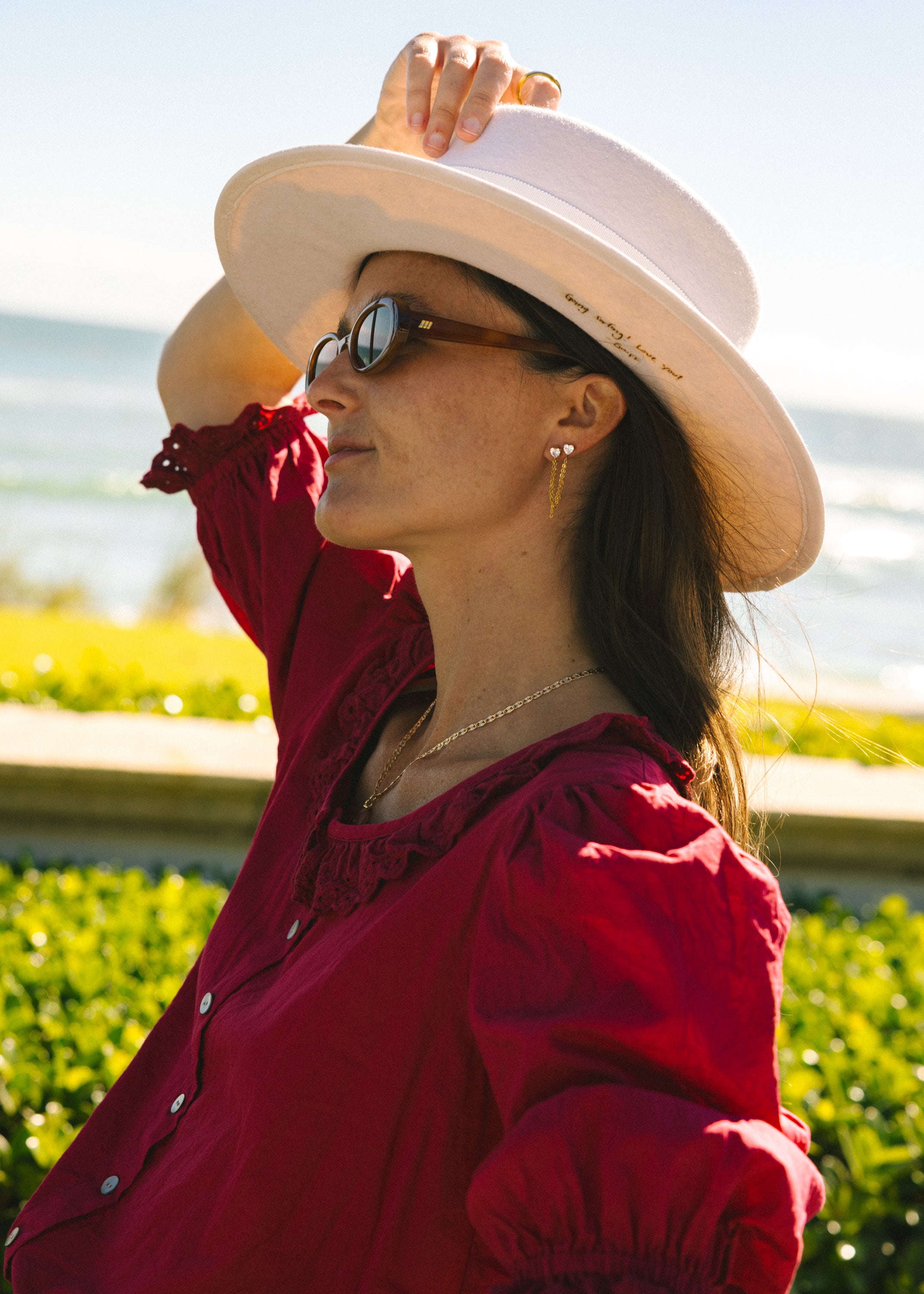 Heart Chain Dangle Earrings