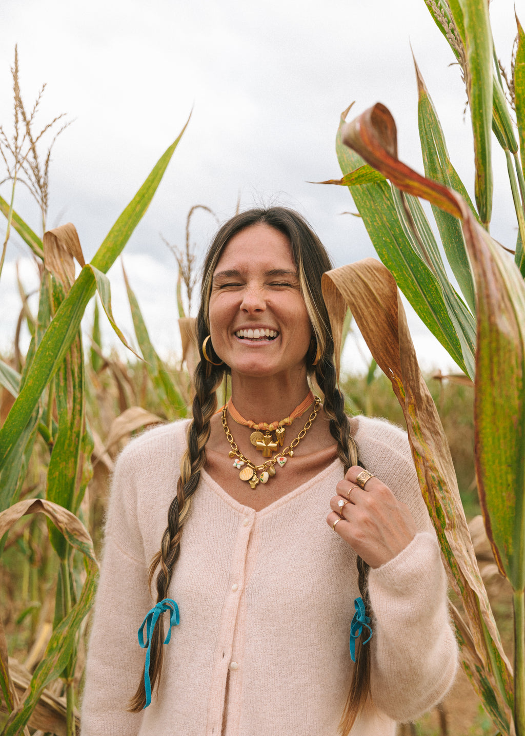 Ribbon Charm Necklace