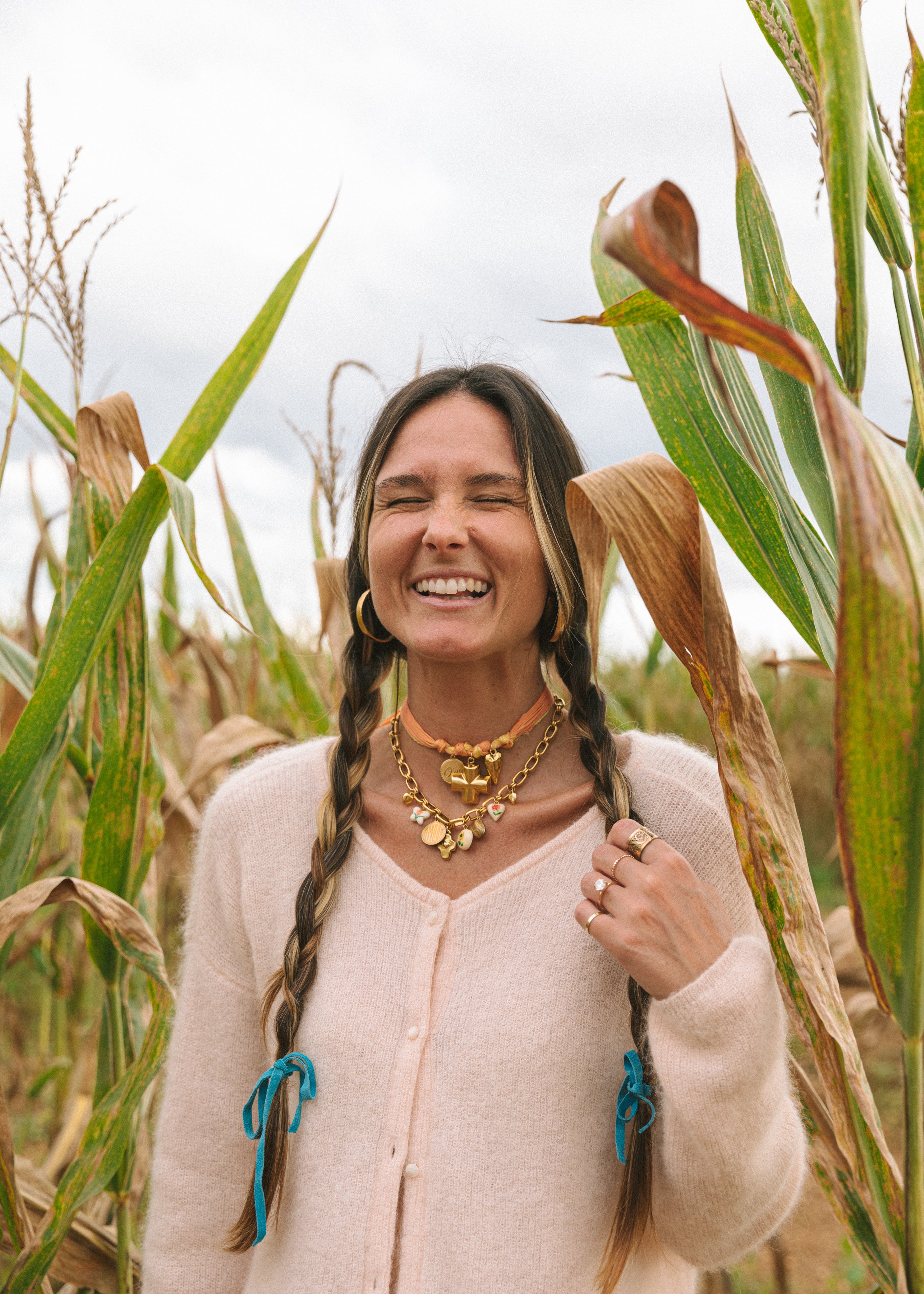 Ribbon Charm Necklace