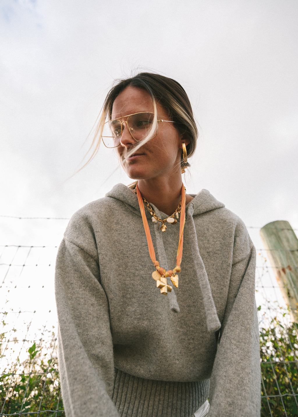 Ribbon Charm Necklace