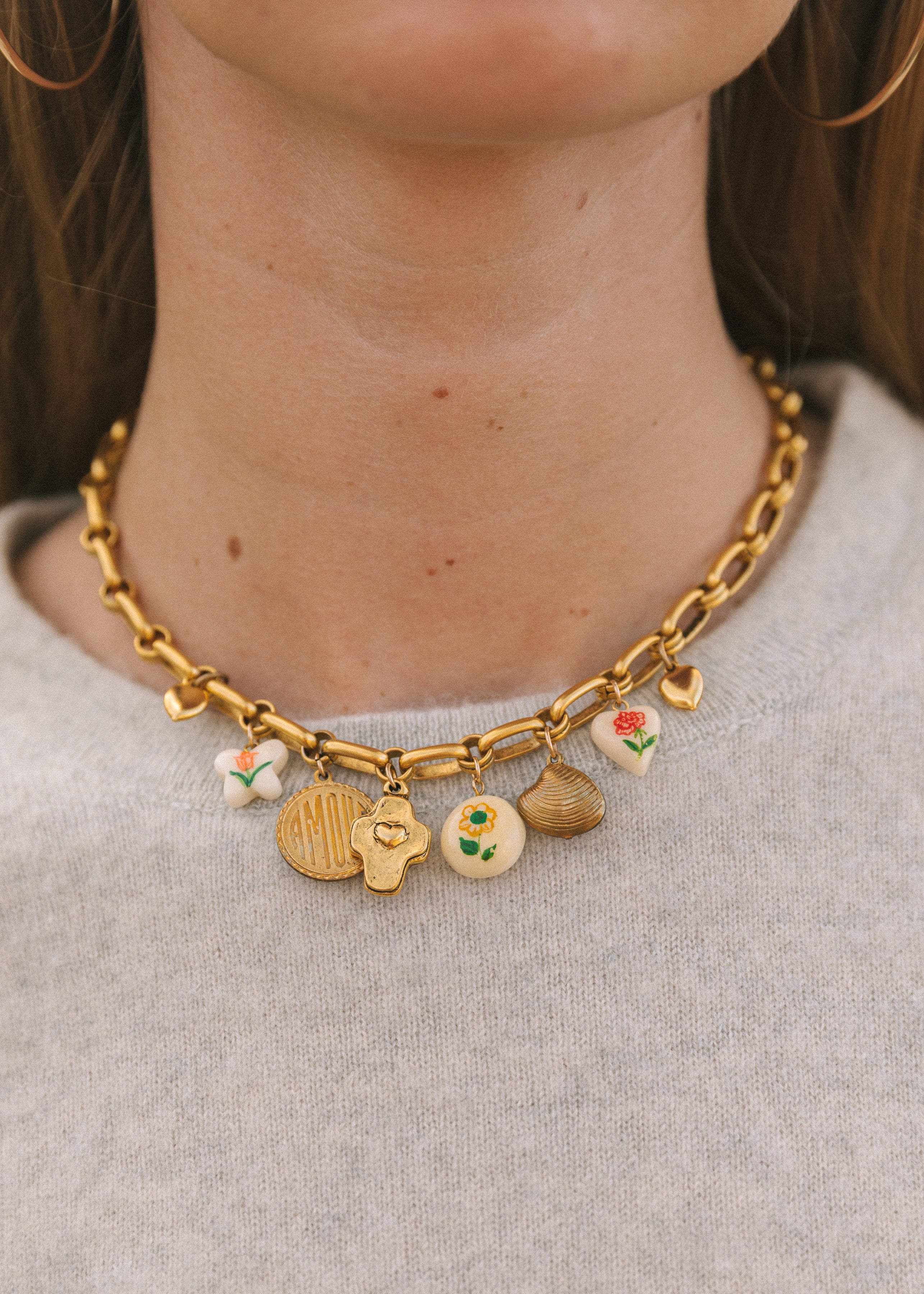 Floral Charm Necklace