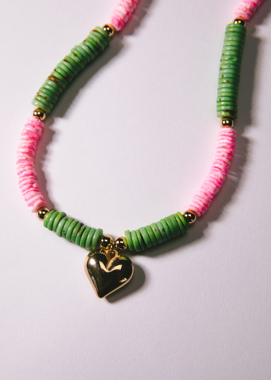 Watermelon Heishi Necklace