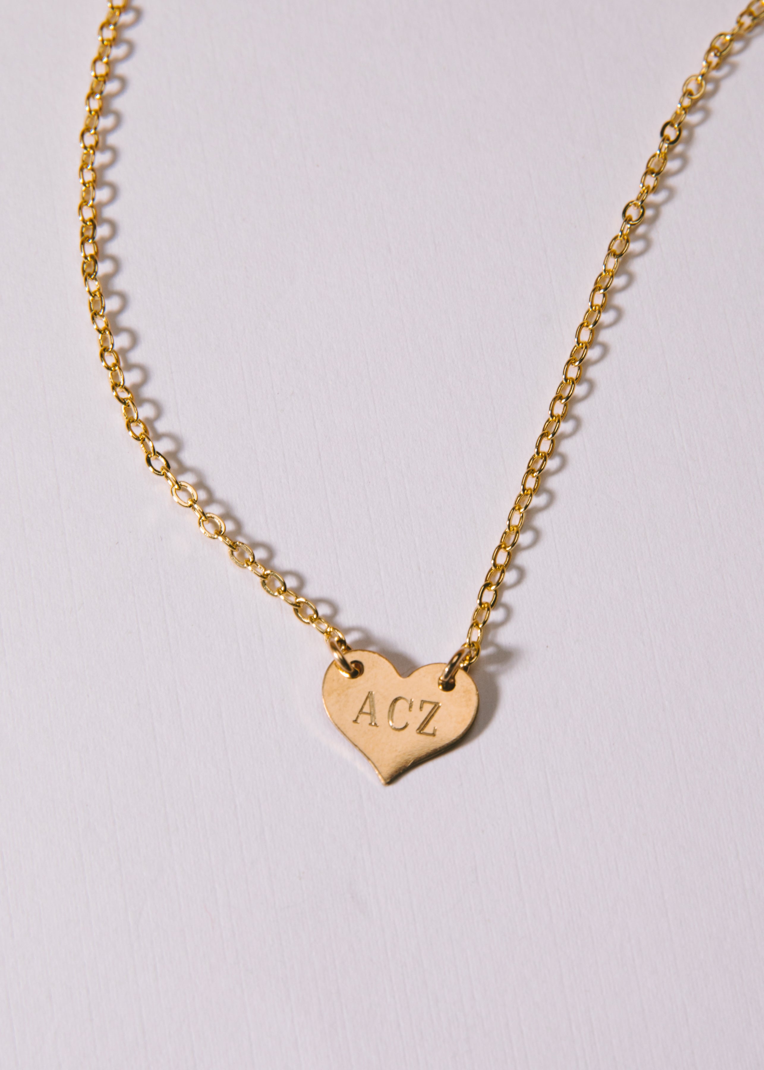 Small Engraved Heart Necklace