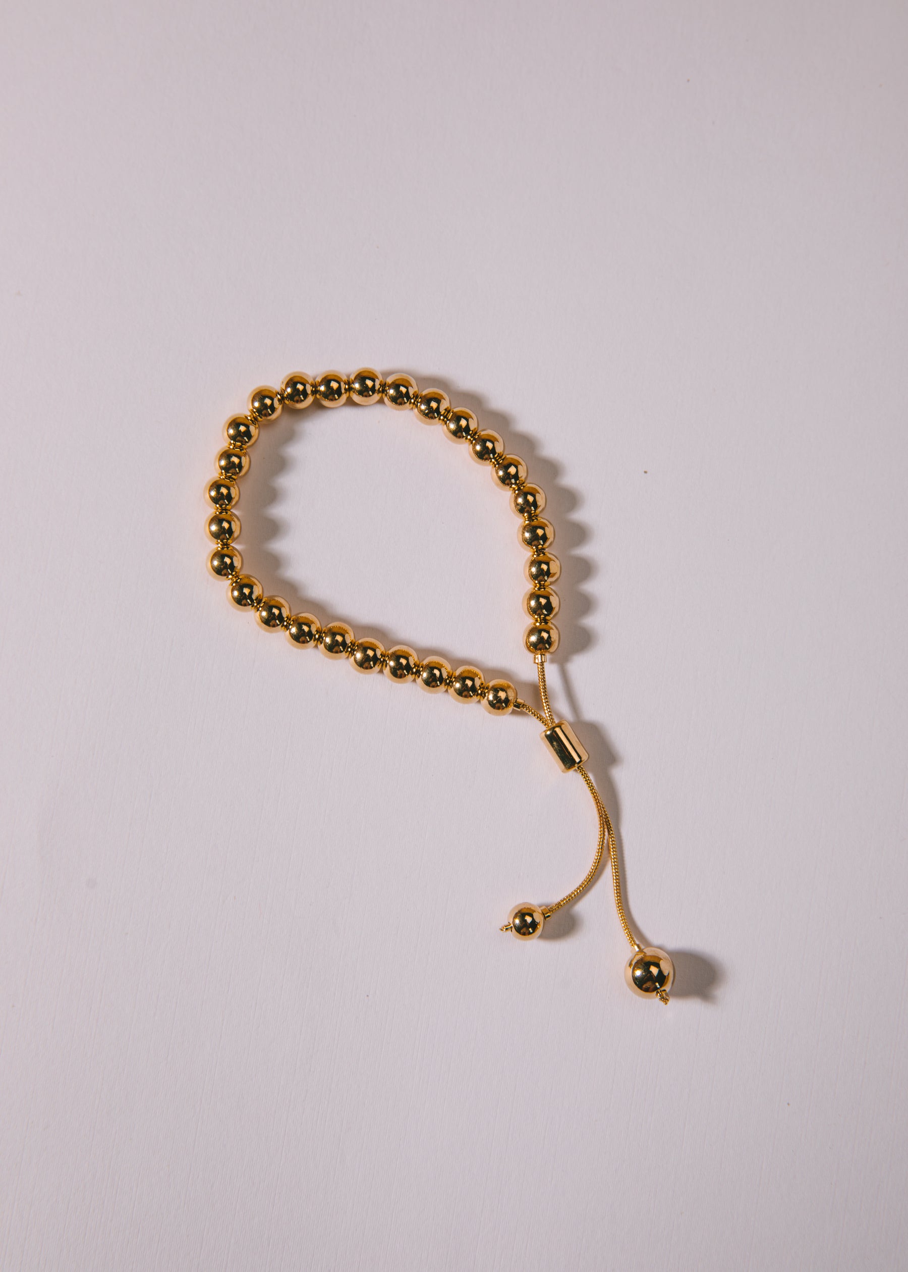 Adjustable Gold Ball Bracelet