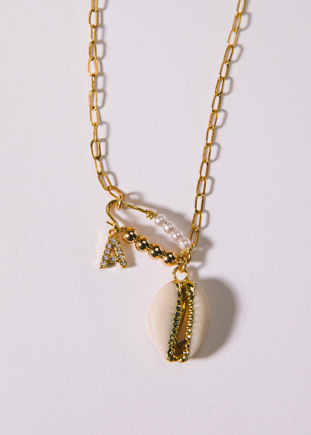 Shell Pin Necklace