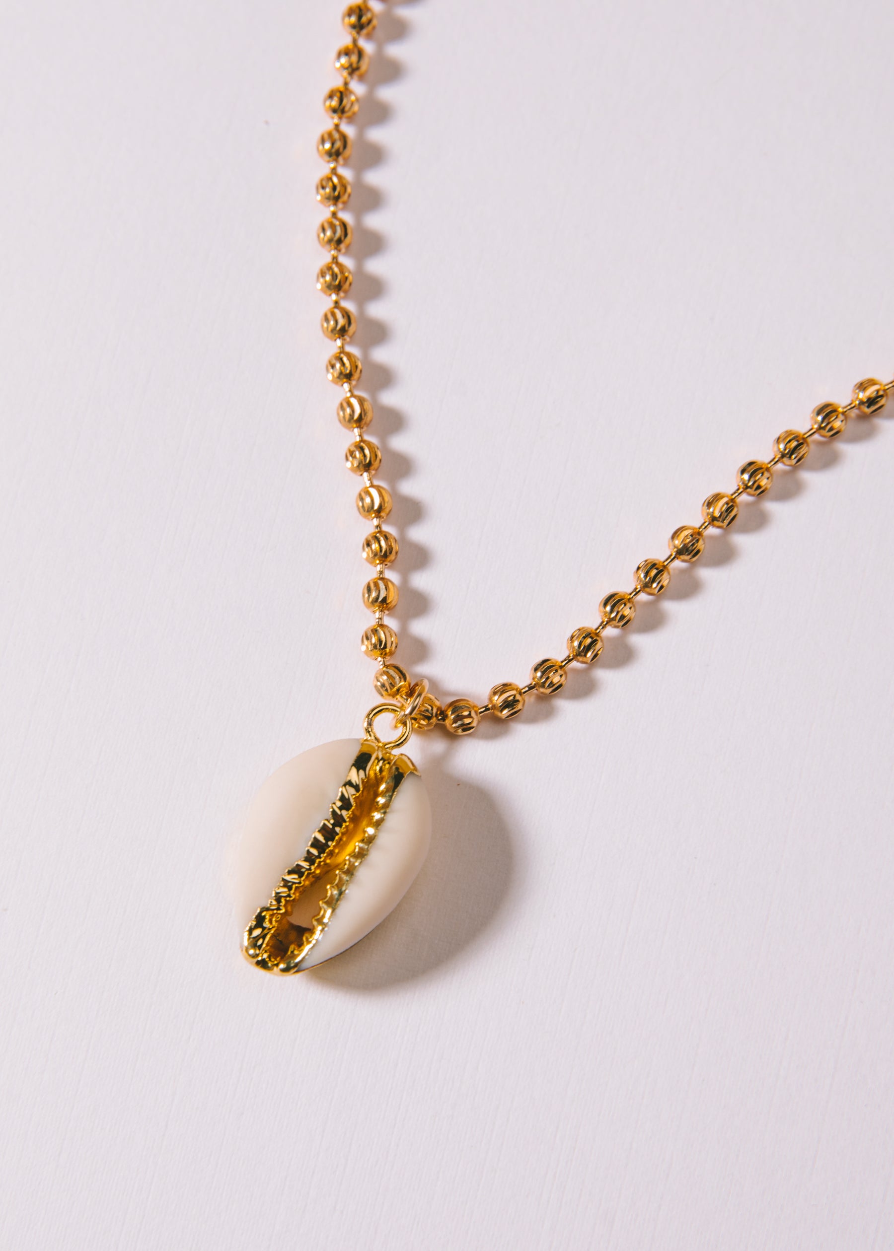 White cowrie hot sale shell necklace